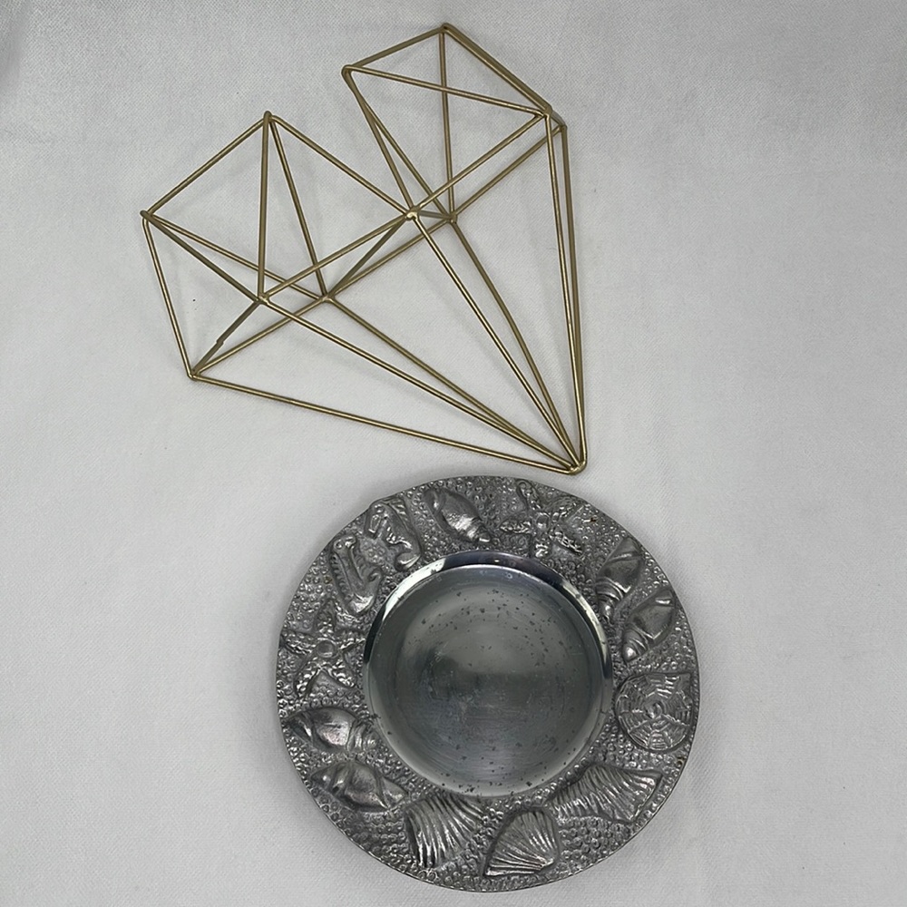 Large Silver Shell Candle Holder
